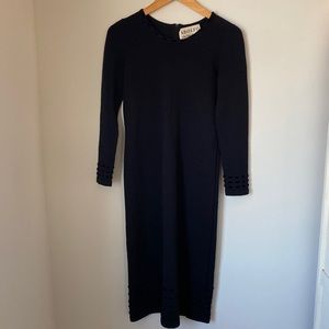 ♥️ 3/$30 Adolfo Vintage Black Long Sleeve Dress